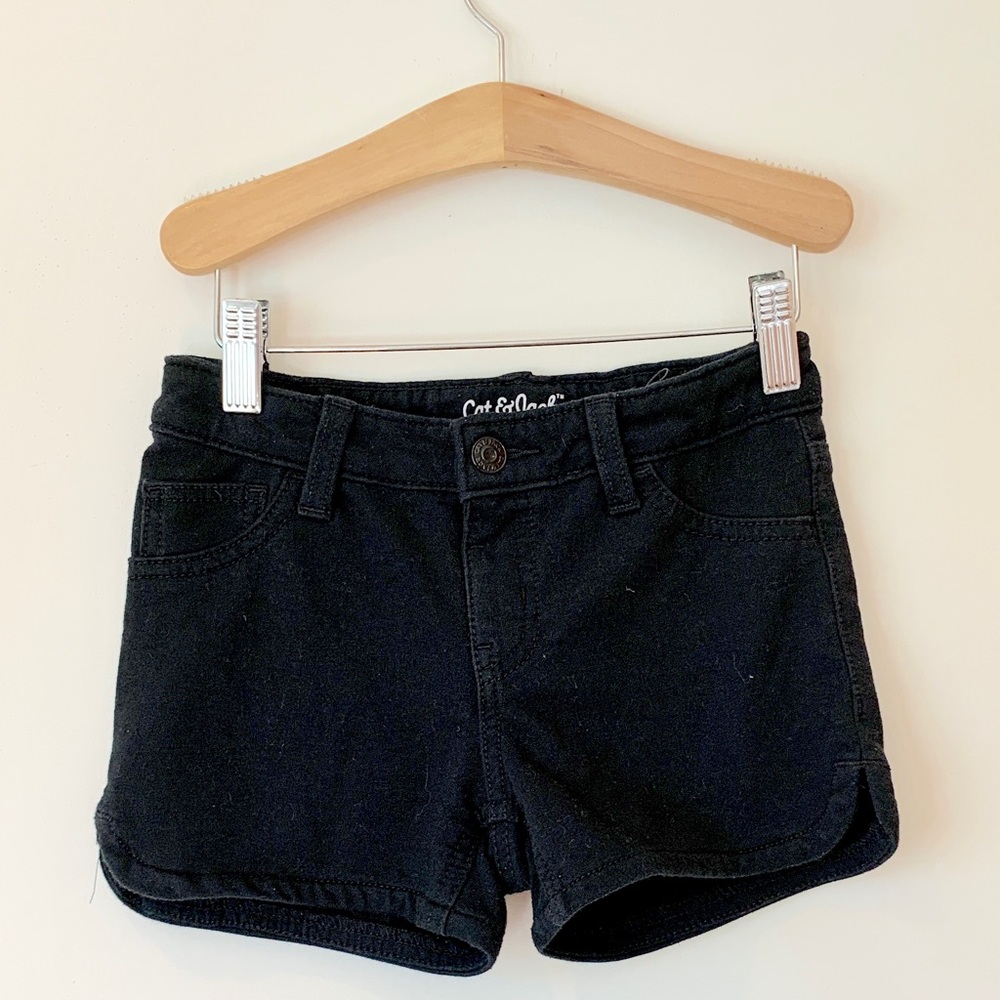 Black kids fabric shorts